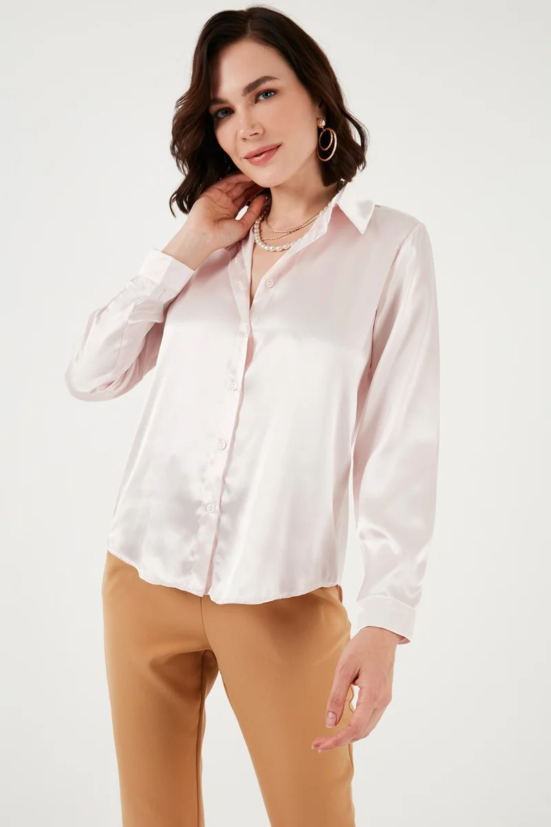 ليلا Regular Fit Satin Classic Shirt Women's Shirt 66939642S4