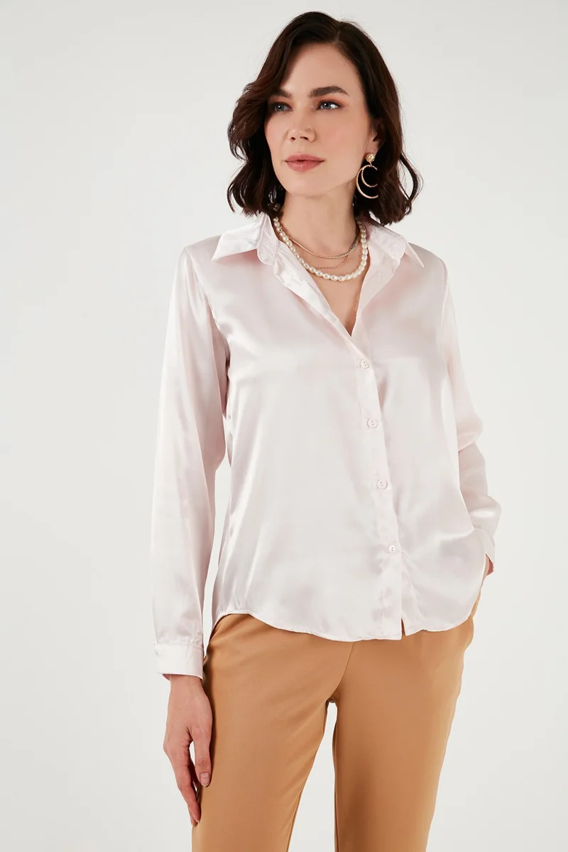 ليلا Regular Fit Satin Classic Shirt Women's Shirt 66939642S4