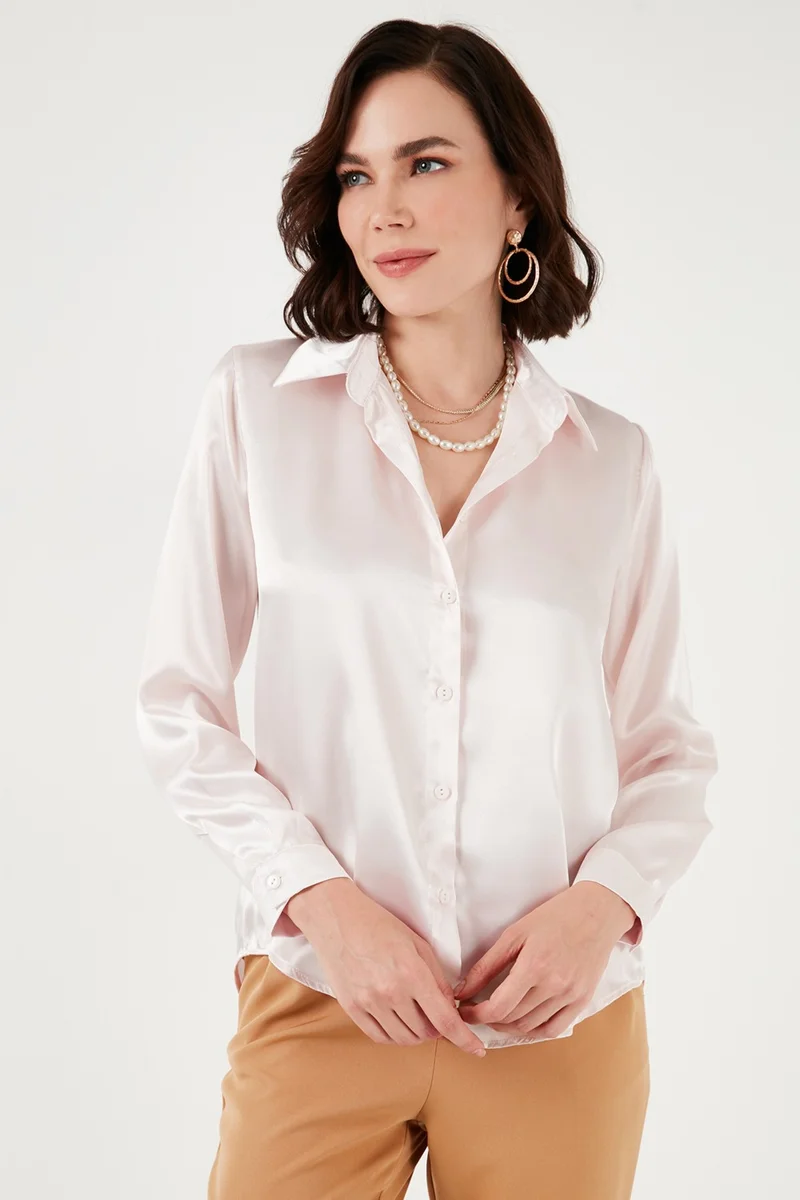 ليلا Regular Fit Satin Classic Shirt Women's Shirt 66939642S4