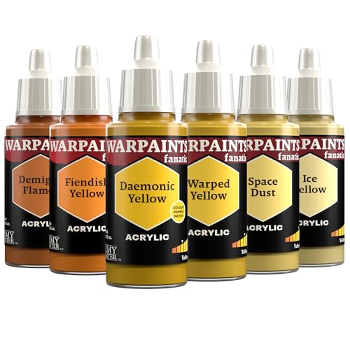 The Army Painter, Warpaints Fanatic Flexible Triad: Yellows, 6 x 18 ml acrylic paints - Miniature quality hobby paint for Dungeons and Dragons (DnD) & Warhammer Miniatures - Image 1