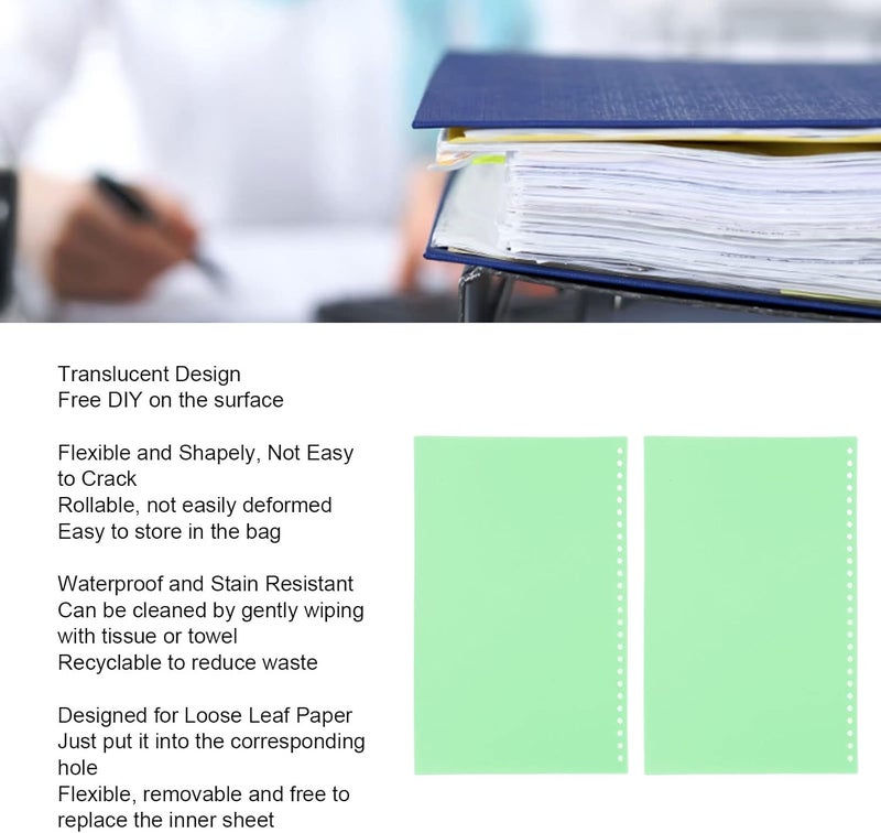 50pcs B5 B5 Translucent Cover Waterproof Paper Roll for Report Documents (Green) - Image 4