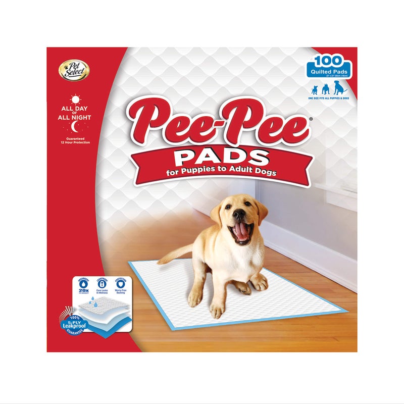 Four Paws Pet Select Pee Pee Pads for Dogs and Puppies 100 Count Standard: 22" x 22" - Image 1