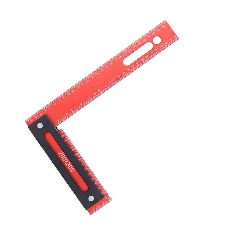 Woodworking Square 300x200mm L Shape Aluminum Alloy Framing Square with Stop Fence - Image 5