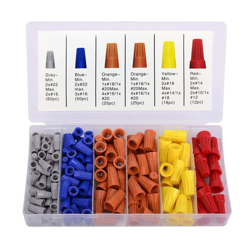 Romeda 180 PCS Wire Connectors, Insulating Insert Twist Electrical Wire Connectors with Spring, Portable Wire Caps for Quick Connection, Colorful Wire Caps Electrical - Image 1