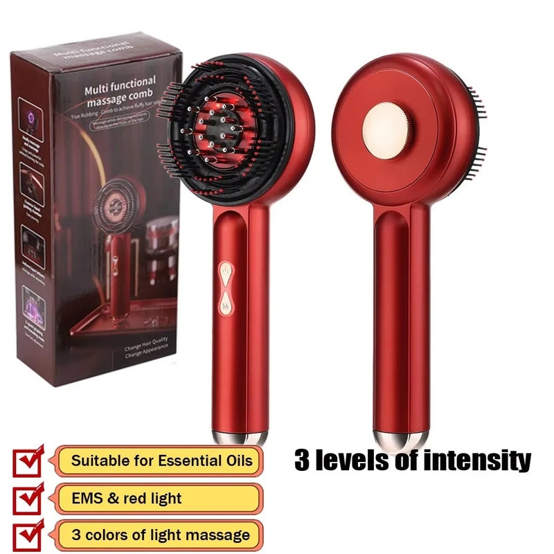 HailiCare Electric Scalp Massage Comb LED with 3 Lights 5 Levels Head Massager Massage Comb for Hail Care - Image 1