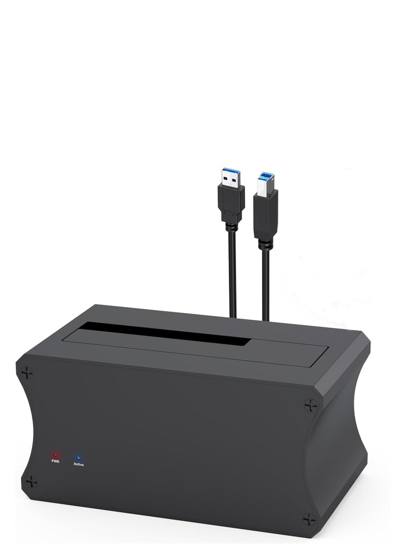 McDou Hard Drive Docking Station, External Aluminium Docking Station USB 3.0 to SATA, up to 20TB, for Internal 3.5‘’ 2.5‘’ HDD Solid State Drive Readers, Supports UASP Data Retrieval and Recovery - Image 1