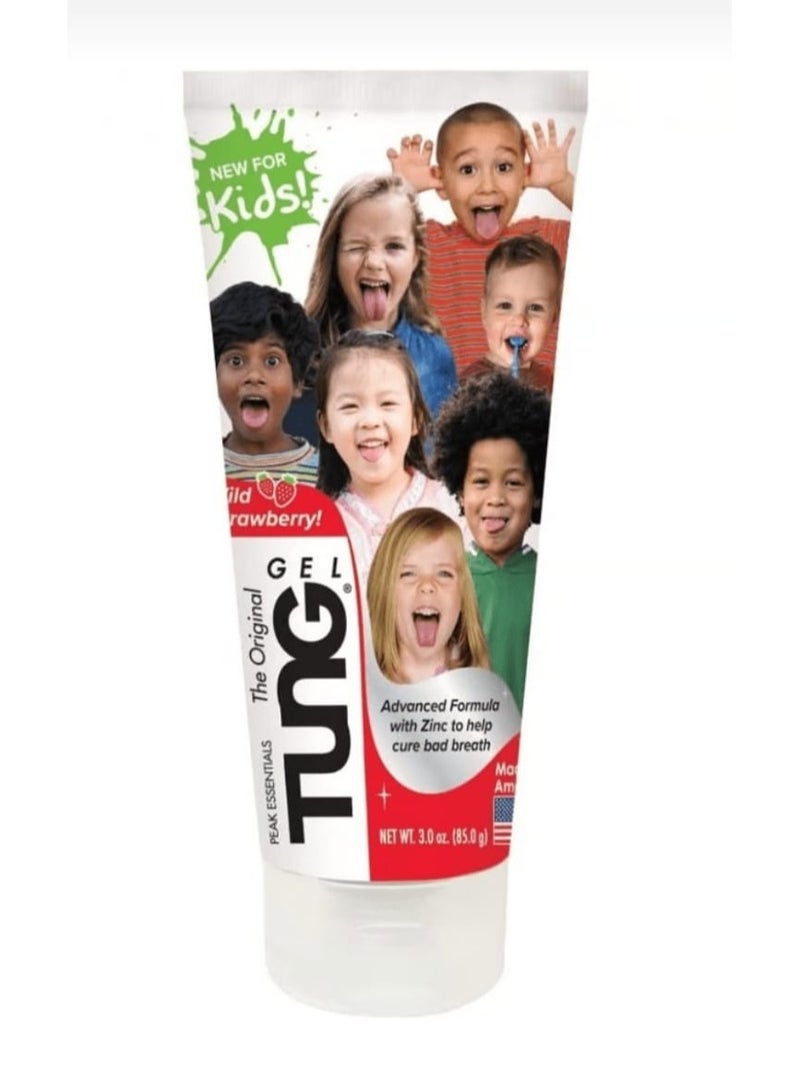 Tung Brush Tongue Cleaning Gel for Children, Strawberry Flavor - 85g