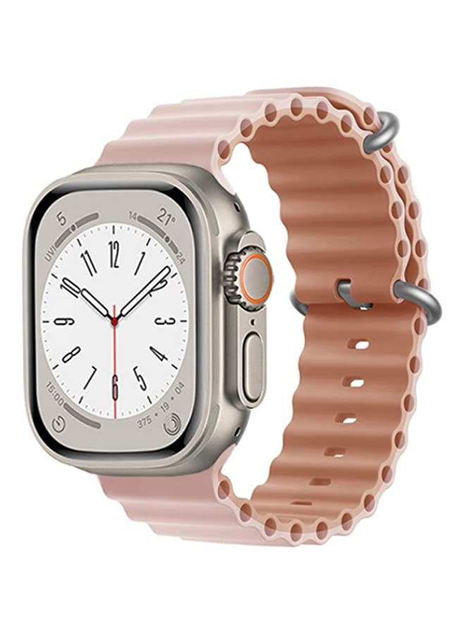 IAF Ocean Silicone Sport Band Strap Wristband Replacement Two Tone Color Compatible with Apple Watch iWatch Ultra Series 8 7 6 5 4 3 2 1 SE 49mm