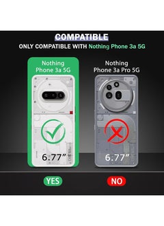 Case Up Case For Nothing Phone 3a Crystal Clear Tactical Back Cover Case With 360 Degree Protection, Shockproof Bumper Protective Phone Cover, Anti-Scratch Hard PC Back (Clear)  - Image 2