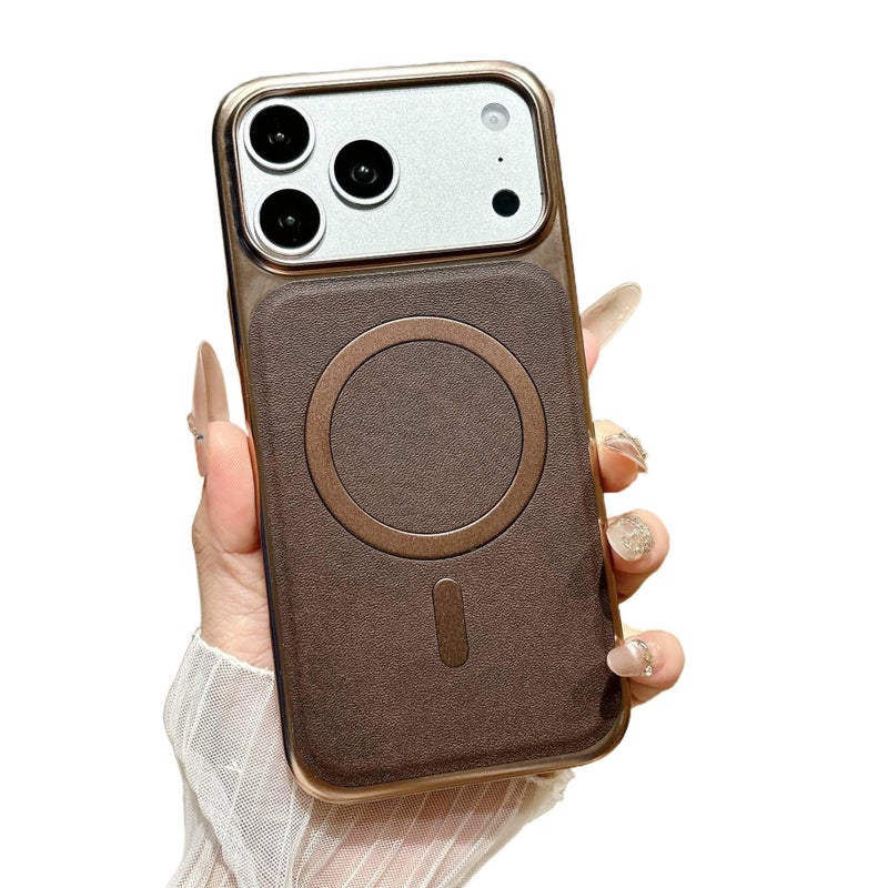 MagSafe Case, Strong Magnetic, Shockproof Cover for iPhone 14 / 14 Plus / 14 Pro / 14 Pro Max, Black Leather Texture - Veloris - Image 2