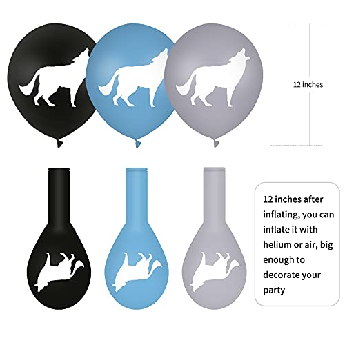 Lecpeting 30 Pcs Wolf Balloons Wolf Birthday Party Decoration Balloons 12 Inches Latex Balloon for Baby Shower Birthday Animal Party Decor Supplies - Image 5