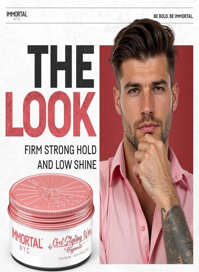 Immortal NYC Hair GEL STYLING WAX - Hypnotic, Maximum Firm Strong Hold, Low Shine Gel/Wax - Mens Water Based Pomade/Hair Wax, No Residue Hair Pomade - All Natural Gel/Wax for All Hair Types - Image 2