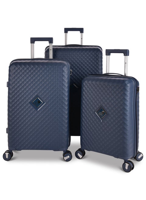 New Travel Luggage Set, Polypropylene (PP) Material, Hard Trolley Travel Bag with Carry On Cabin and Checked In Sizes, Combination Lock and 4 Double Wheels, Size 20/24/28 Inches, 162/3P