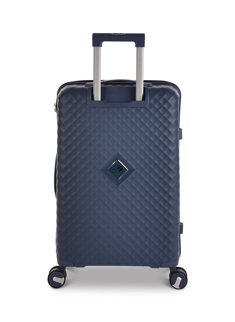 New Travel Luggage Set, Polypropylene (PP) Material, Hard Trolley Travel Bag with Carry On Cabin and Checked In Sizes, Combination Lock and 4 Double Wheels, Size 20/24/28 Inches, 162/3P