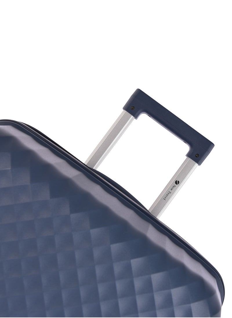 New Travel Luggage Set, Polypropylene (PP) Material, Hard Trolley Travel Bag with Carry On Cabin and Checked In Sizes, Combination Lock and 4 Double Wheels, Size 20/24/28 Inches, 162/3P