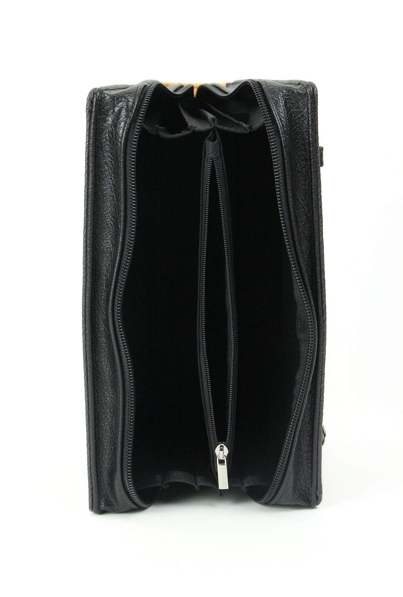 Things2Die4 The Raven Book-Shaped Novelty Clutch Purse in Black Vinyl - Comes With Wrist Strap - A Gothic Crossbody Handbag Inspired by Edgar Allan Poe's Enigmatic Tale - Image 3
