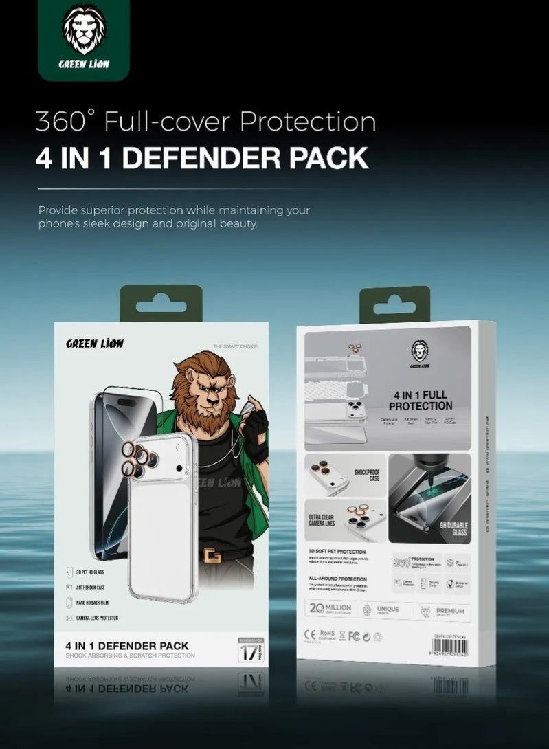 GREEN LION iPhone 17 Pro Max 4 In 1 Defender Pack / iPhone 17 Pro Full Protection / Maximum Protection - Image 5