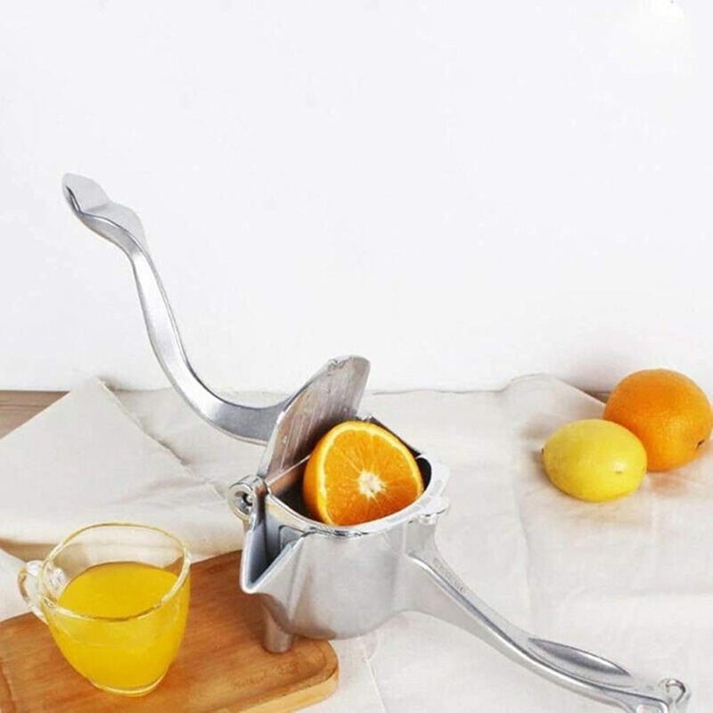 JANNYRO Aluminium Manual Hand Juicer for Fruits Hand Press Metal Lime Juicer Machine Manual Fruit Squeezer Citrus Orange Juicer Instant Heavy Duty Multipurpose For All Fruits Ergonomic Handle Design - Image 4