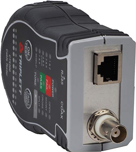 Triplett CTX200 Pocket CAT LAN Tester for RJ45, CAT 5/6, and Coax Cables with Instant Pass/Fail Results - Image 2