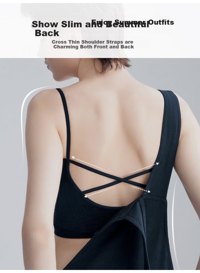 Aimer Women's Summer Thin Wire-free Cup Backless Tank Top Style Revealing Back Sling Bra Am175701 160 - Image 1