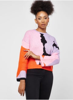 Color Block Knitted Sweater