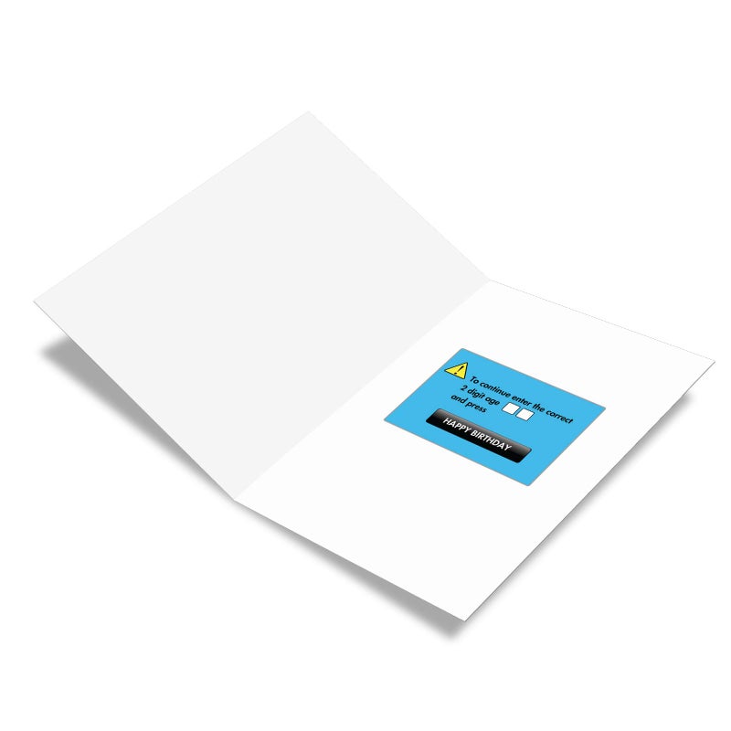 NobleWorks - Funny Happy Birthday Note Card with 5 x 7 Inch Envelope - Bday Greeting Card for Women, Mother, Sister, Friend - Congrats Bday Celebration Notecard - Incorrect Password 9912Z - Image 2
