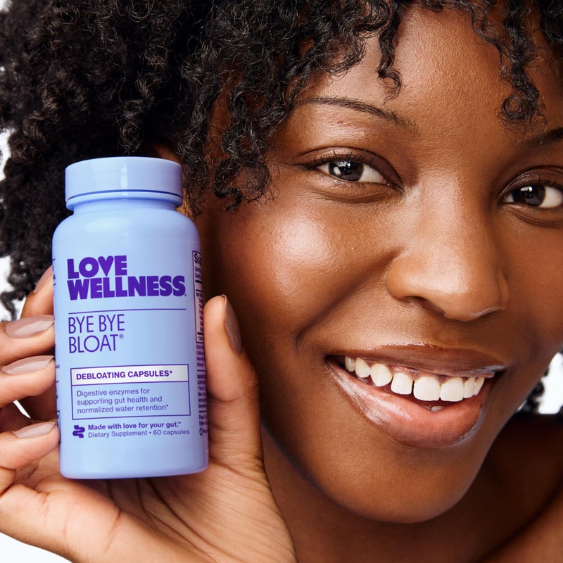 Love Wellness حب العافية وداعًا للانتفاخ، إنزيمات هضمية | تخفيف الانتفاخ للنساء | يساعد في تقليل الغازات واحتباس الماء | يدعم صحة الجهاز الهضمي مع الحلبة والهندباء | 60 حبة - Image 5