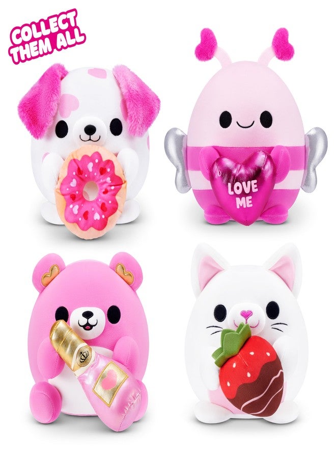 Snackles Valentine’s Edition 8-Inch Plush Toy (Kitten with Strawberry Chocolate) by ZURU - Ultra-Soft Stuffed Animal with Valentine’s Accessory, Collectible for Kids, Tweens, Teens & Gifting - Image 2