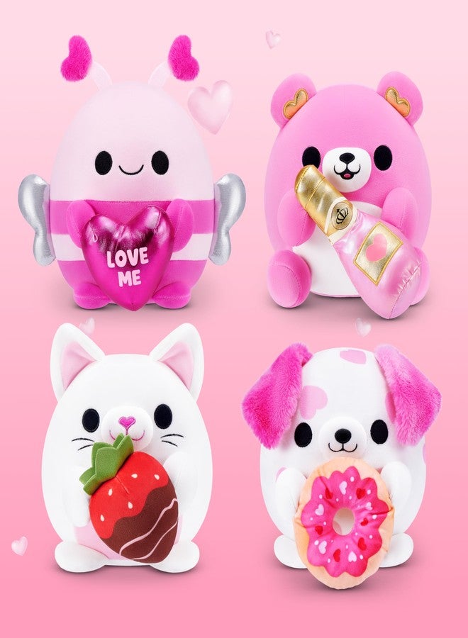 Snackles Valentine’s Edition 8-Inch Plush Toy (Kitten with Strawberry Chocolate) by ZURU - Ultra-Soft Stuffed Animal with Valentine’s Accessory, Collectible for Kids, Tweens, Teens & Gifting - Image 3