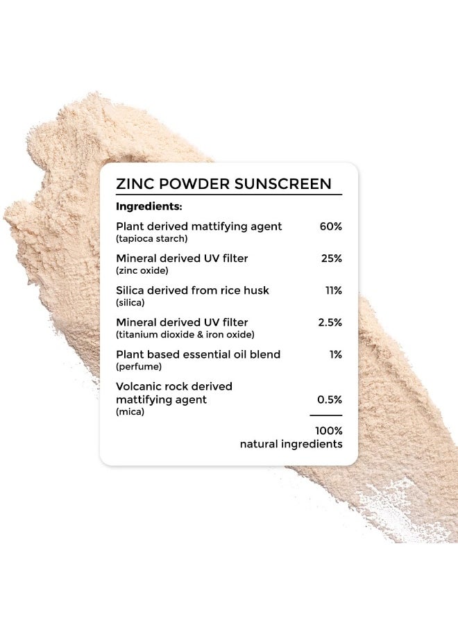 BRILLARE Zinc Powder Sunscreen SPF50 - Broad Spectrum Protection, Sweat Resistant Powder, Invisible Finish, Non-Greasy Formula - Skin-friendly Mineral Sunscreen for Daily Use  - Image 2