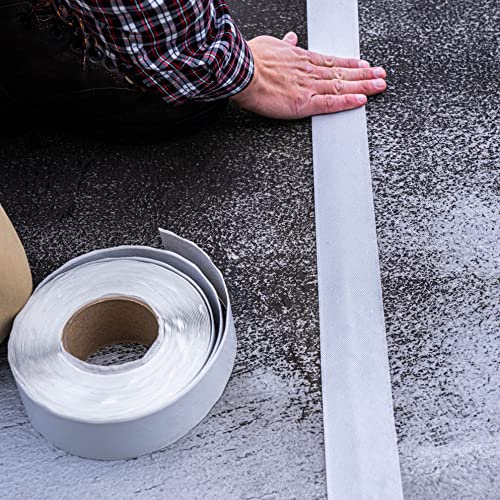 AMES Peel & Stick Seam Tape - 2” x 50’ Roll, Grey - Contouring, High-Strength Self-Adhesive Tape Perfect for Concrete, Metal, Wood and More - Made in The USA - Image 5