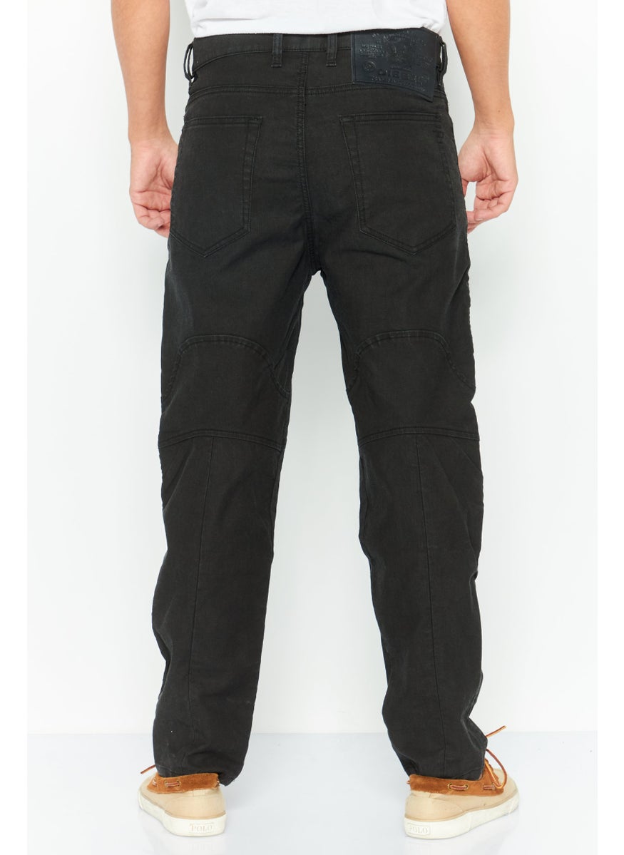 DIESEL - Men Carrot Fit Solid Stretchable Denim Jeans, Black - Image 1