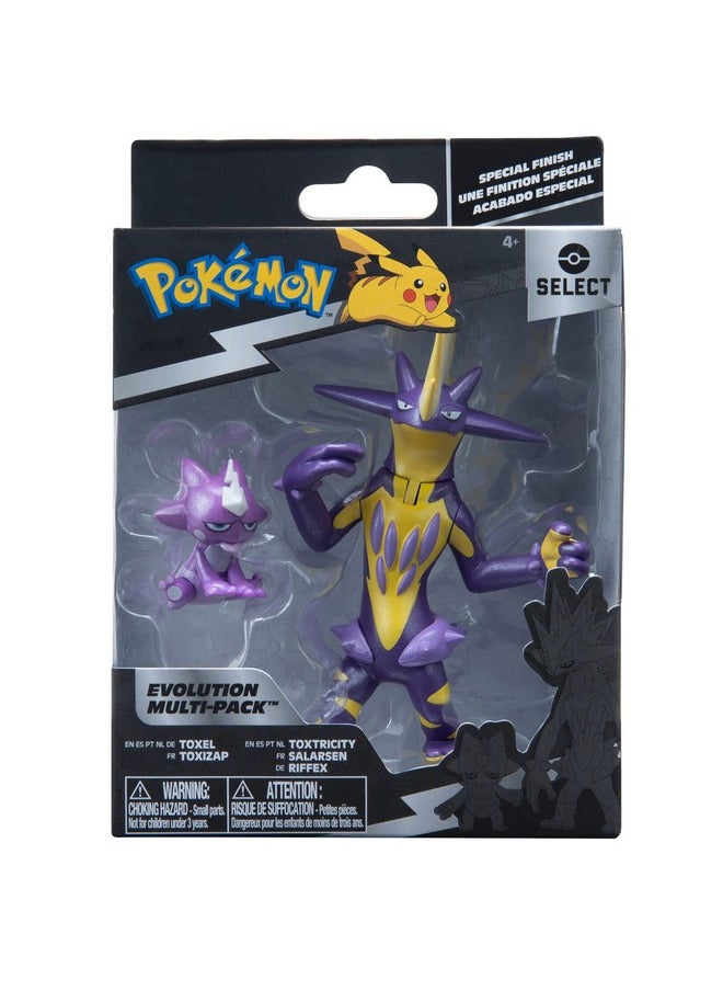 Pokemon - Select Evolution 2 Evolution Pack Features 2Inch Toxel And 3Inch Toxtricity Battle Figures - Image 1