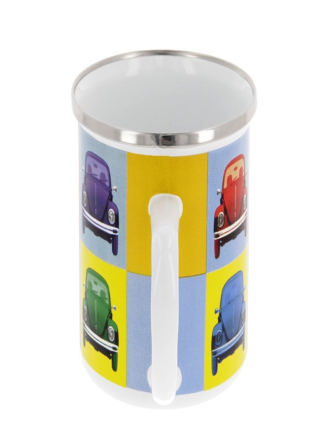 BRISA VW Collection - Volkswagen Large Enamel Coffee-Tea Mug Cup for Camping & Outdoor Beetle Bug (500 ml/16.9 fl oz/Multicolor) - Image 5