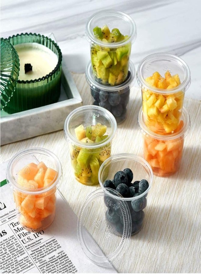 Green Direct 5.5 oz. Disposable Small Plastic Containers with Lids - Portion Condiment Containers for Jello Shots, Sauces, Dressings & Meal Prep, Pack of 100 - Image 4