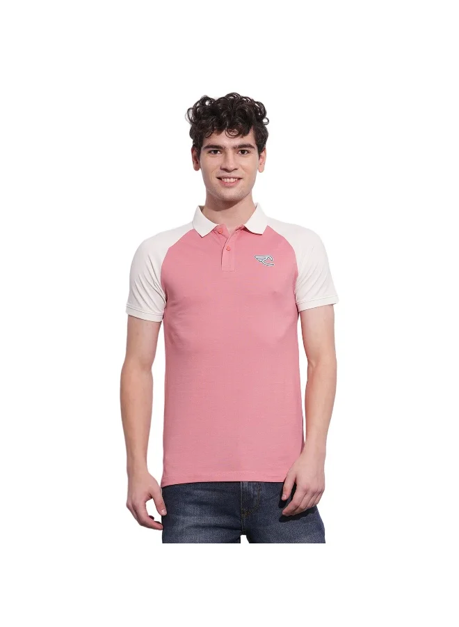 بيينغ هيومان Mens Coral Polo Collar Short Sleeve Polo T-Shirt