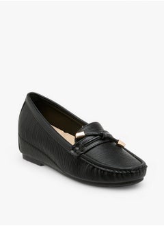 Flora Bella By Shoexpress Textured Slip-On Loafers  - Image 2