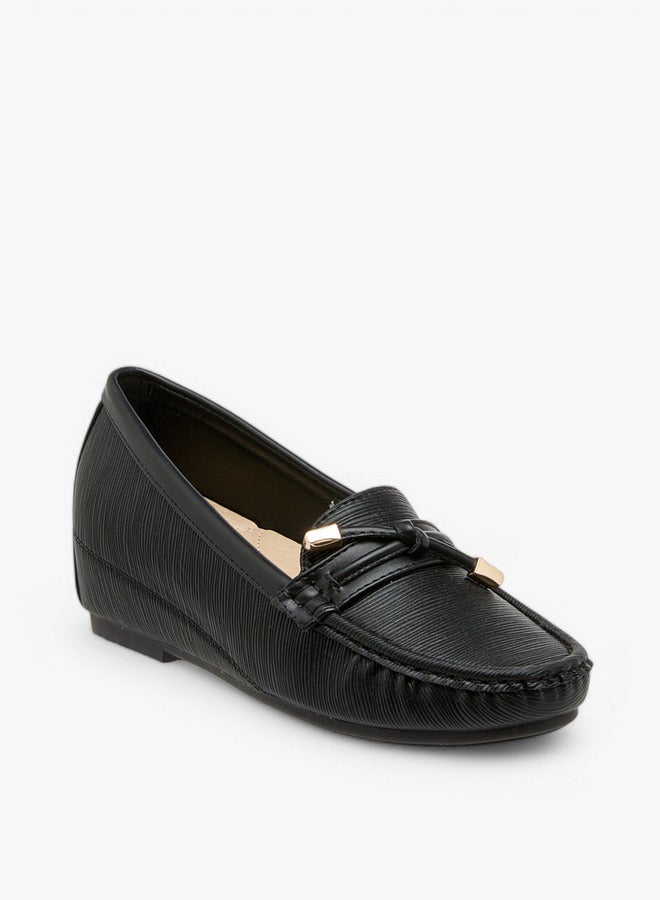 Flora Bella By Shoexpress Textured Slip-On Loafers - Image 2