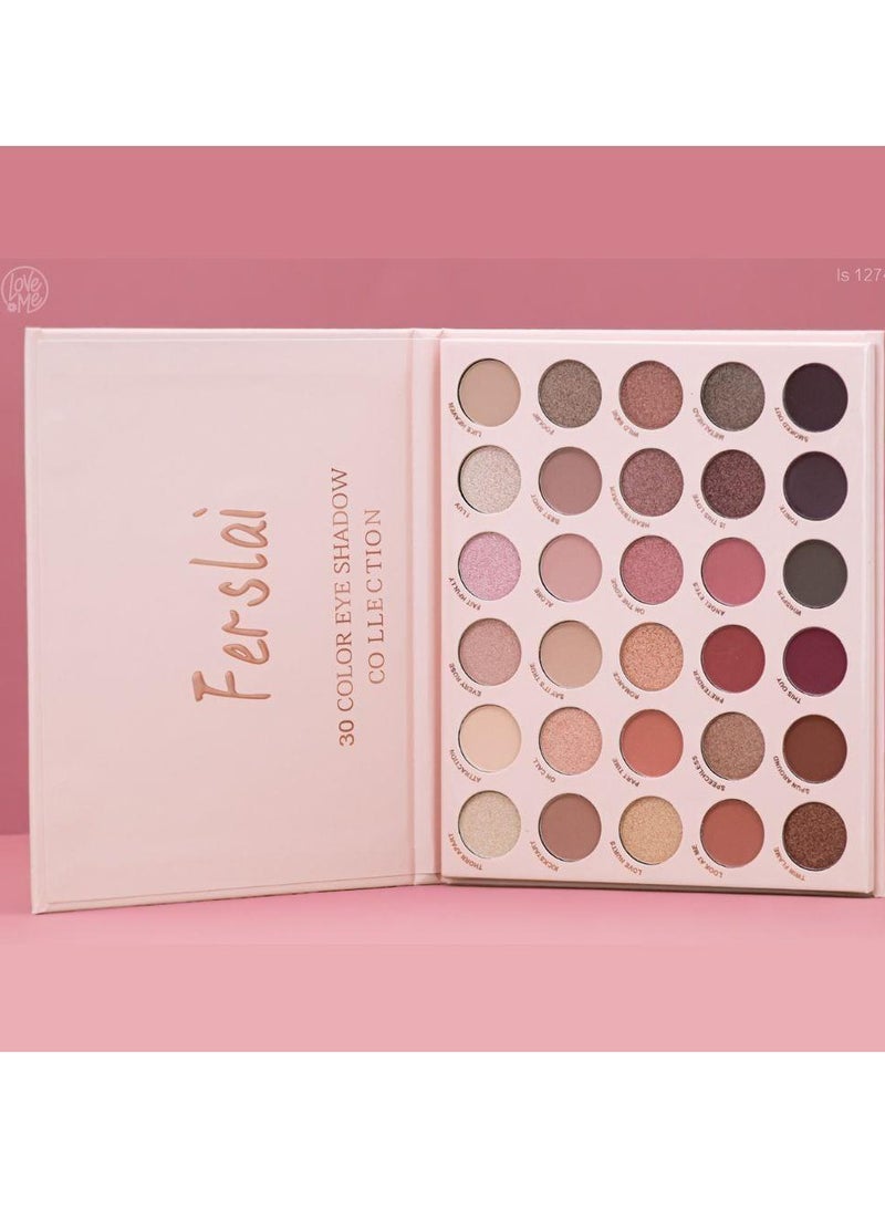 Ferslai 30-Color Eyeshadow Palette – High-Pigment Matte & Shimmer Shades | Smooth Blending & Long-Lasting Wear for Day and Glam Looks
