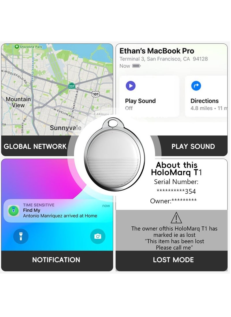 BORTONY Location Tracker Smart Air Tag Works with Apple Find My App Smart AIR Tag, with Sound Alarm and IPX4 Waterproof Smart Navigation Device for Child, Elders, Pets, Keys, Bags, Wallets and More  - Image 5
