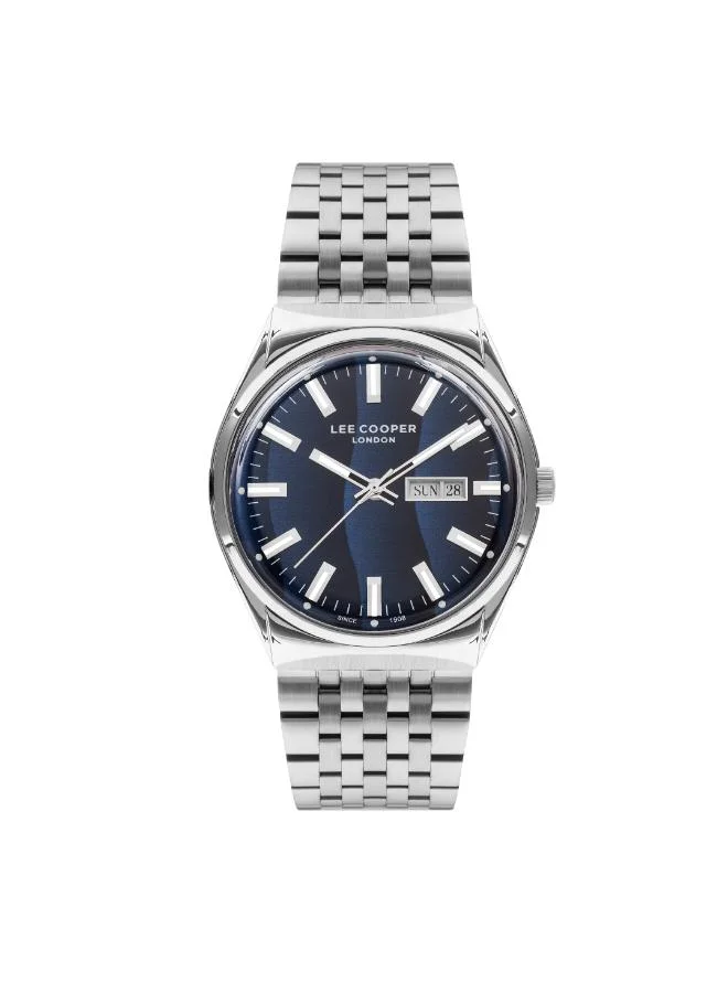Lee Cooper Lee Cooper Men's VX43E111 Movement Watch, Multi Function Display and Metal Strap - LC07630.390, Silver