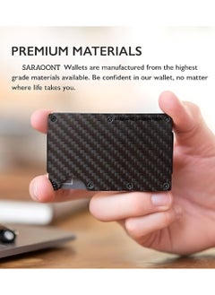 SARAOONT Carbon fiber Credit card holder money clip wallet  - Image 4