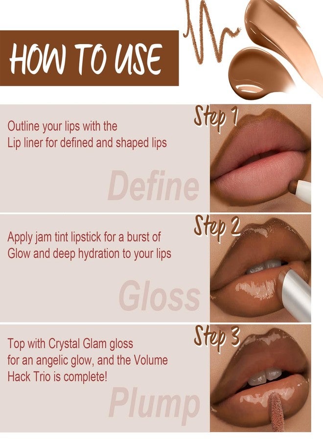 U-Shinein Brown Lip Kit With Matte Lip Liner, Lipstick and Lip Gloss Combo, Long Lasting, Highly Pigmented & Smudge Proof Makeup for Women Hydrating Formula with Natural Glossy Finish 3 Count - Image 4