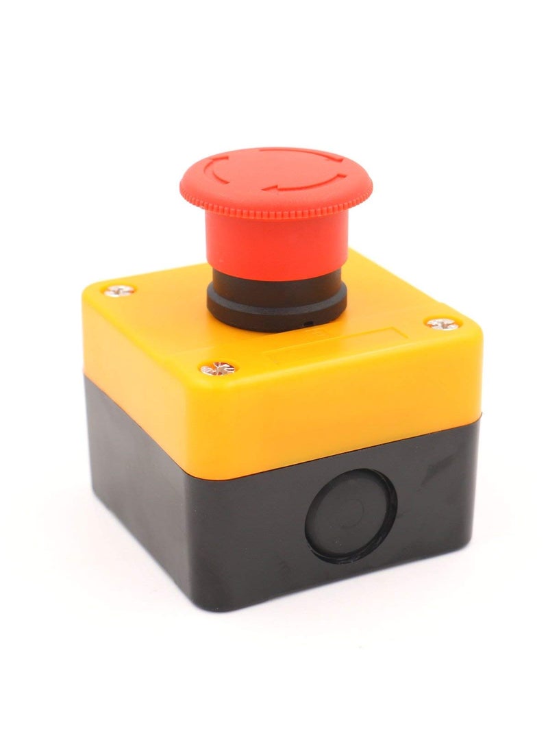 POWER Power Emergency Stop Switch Push Button NC Element with box Switch Push Button  - Image 1