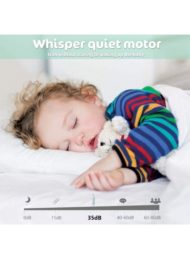 Consevisen Baby Nail File Electric Nail Trimmer Manicure Set With Nail Clippers, Toes Fingernails Care Trim Polish Grooming Kit Safe For Infant Toddler Kids Or Women, Led Light And 10 Grinding Heads - Image 4