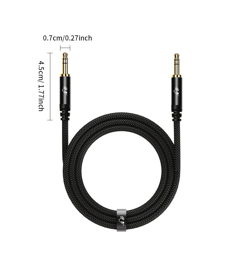 Nylon Braided 3.5mm to 3.5mm Audio Cable 118.11inch Hi Fidelity Sound Aux Adapter - Image 2