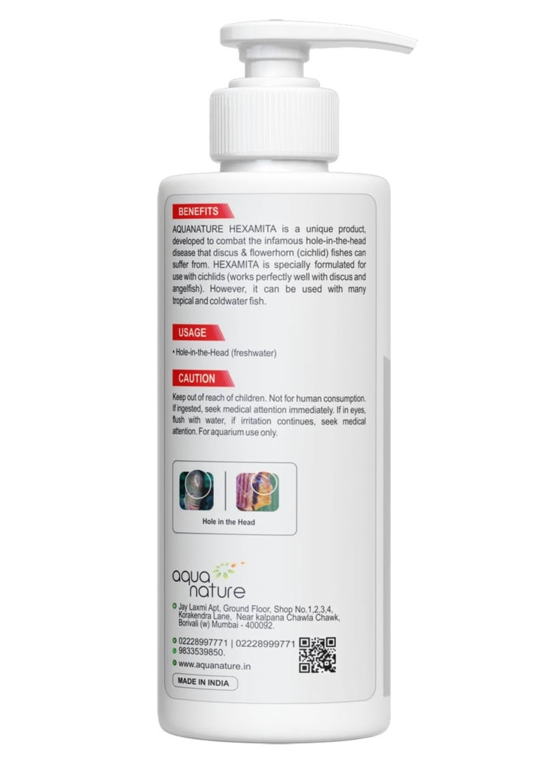 aqua nature Aqua Nature Hexamita (Hole in The Head) Discus & Cichlid Disease Treatment for Freshwater Aquaria (120ml)  - Image 2