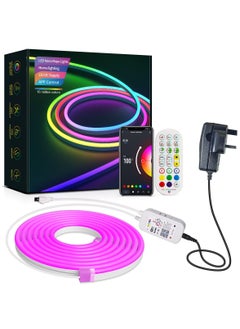 5M UanTii Smart Neon Light Strip Tuya Wifi RGB Lighting Strip Waterproof Music Sync Cuttable  LED Lighting Strip Works With Tuya Smart Life App and Alexa Google Home