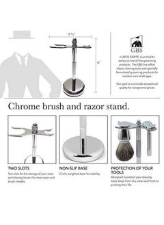 Chrome Shaving Set For Men 5 Blade Chrome Razor Flex Ball Handle Razor With Flex Ball Pivot Ball Technology Shaving Brush Chrome Razor Stand Grooming Set 3 Pcs - pzsku/Z71E8411BC35D77AE9D97Z/45/_/1707973973/a503162a-ece7-4a95-89ea-49d6431b8fbe