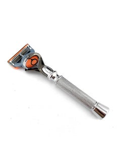 G.B.S Chrome Shaving Set For Men 5 Blade Chrome Razor Flex Ball Handle Razor With Flex Ball Pivot Ball Technology Shaving Brush Chrome Razor Stand Grooming Set 3 Pcs  - Image 2